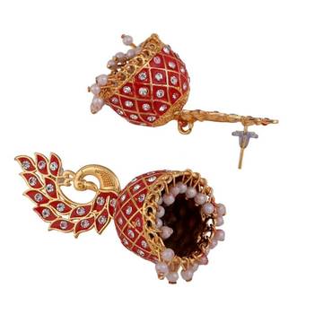 Antique Gold Plated Classic Jhumka Earring for Girls and Women 2