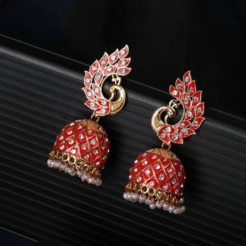 Antique Gold Plated Classic Jhumka Earring for Girls and Women
