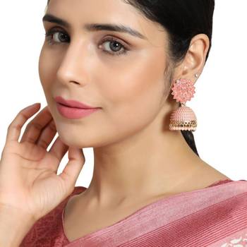 Black Colored Classic Jhumka Earring for Girls and Women 1