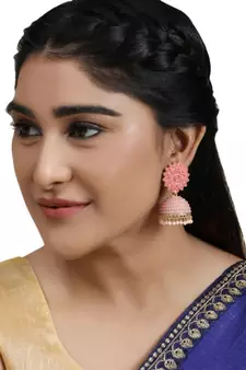 Black Colored Classic Jhumka Earring for Girls and Women