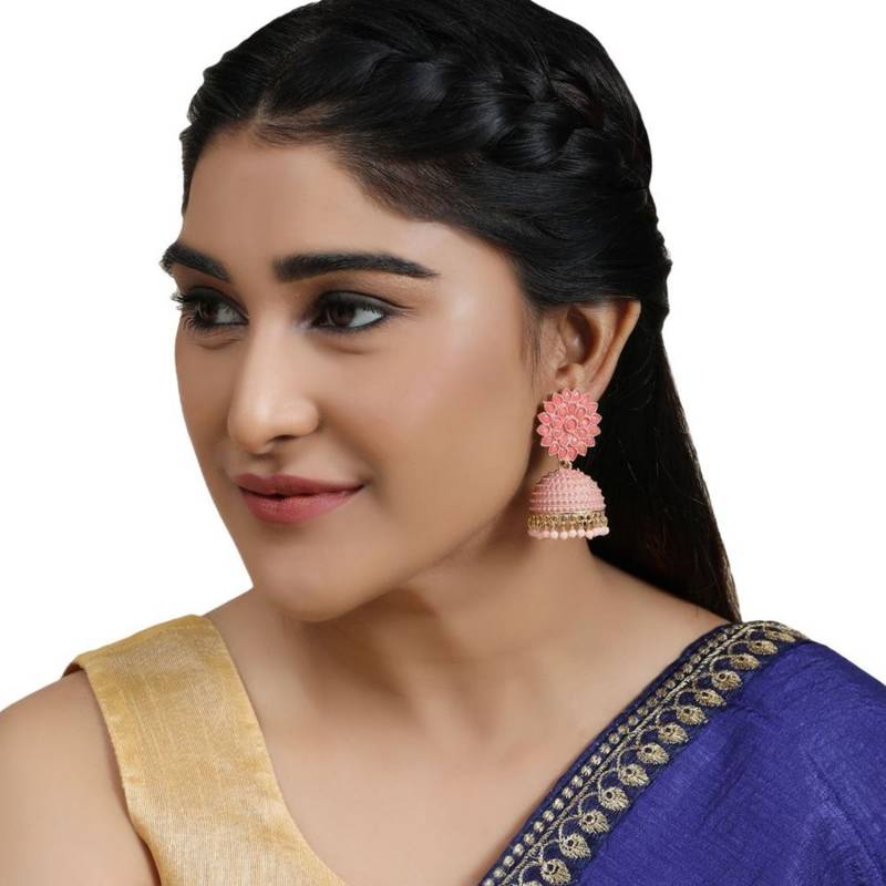 Black Colored Classic Jhumka Earring for Girls and Women