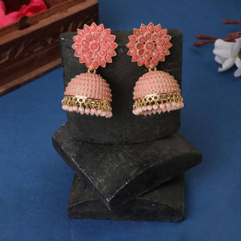 Black Colored Classic Jhumka Earring for Girls and Women