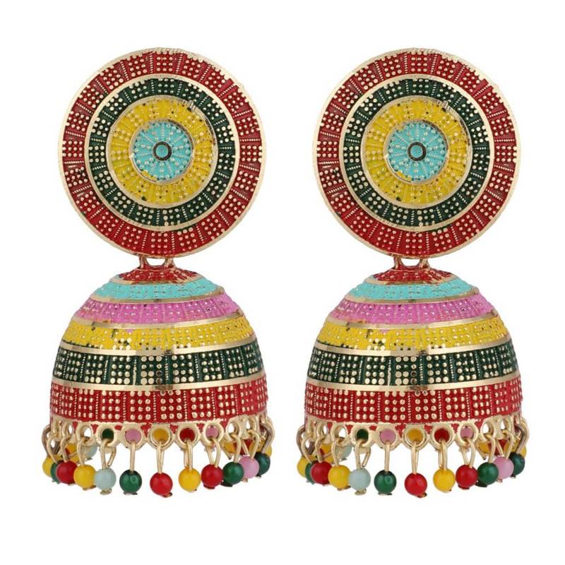 Classic Multicolor Hoop Jhumka Earring for Girls and Women