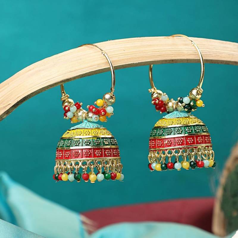 Classic Silver Plated Metallic Plated Jhumka Earring for Girls and Women