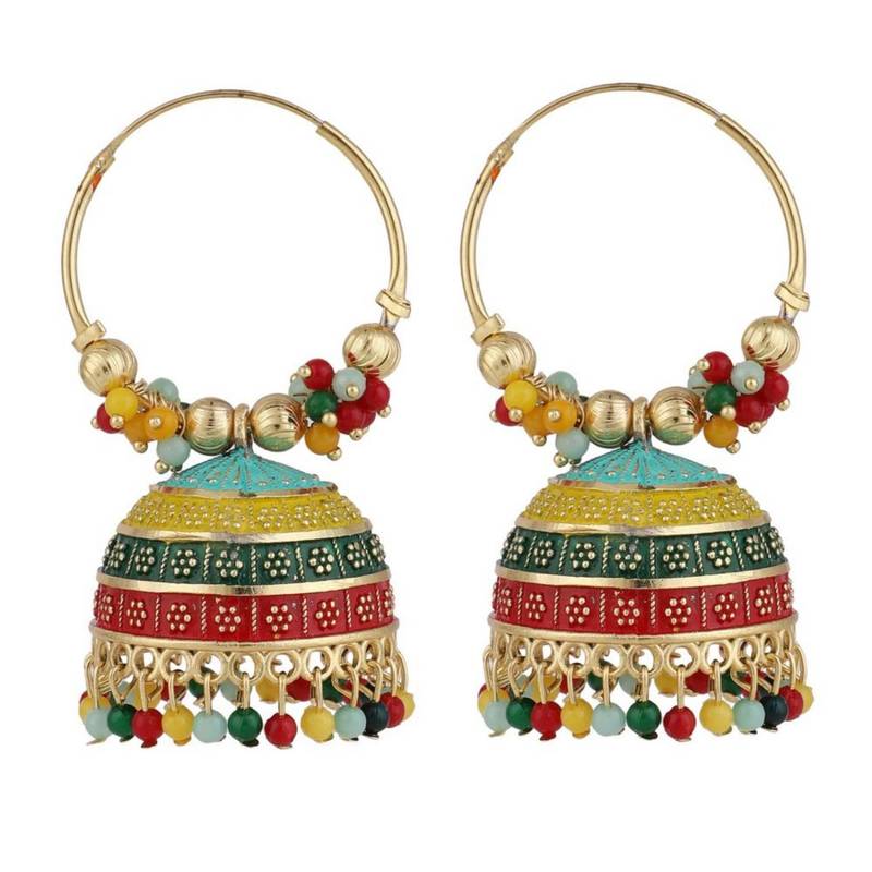 Classic Silver Plated Metallic Plated Jhumka Earring for Girls and Women