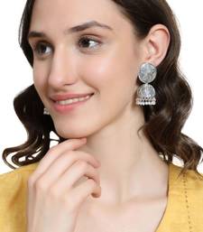 Antique Gold Dangle Drop Statement Jhumka Earring for Girls and Women