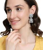Antique Gold Dangle Drop Statement Jhumka Earring for Girls and Women