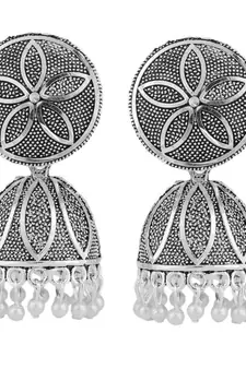 Antique Gold Dangle Drop Statement Jhumka Earring for Girls and Women