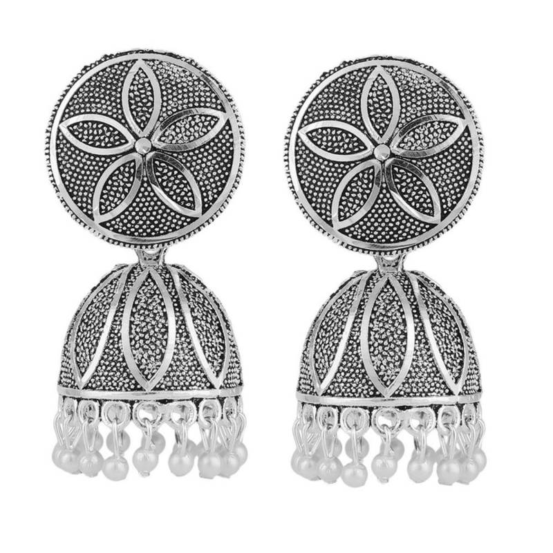 Antique Gold Dangle Drop Statement Jhumka Earring for Girls and Women