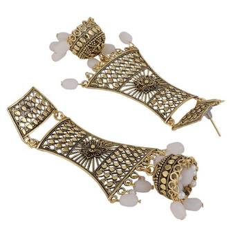 American Diamond Statement Rose Gold Stud Earring for Girls and Women 2