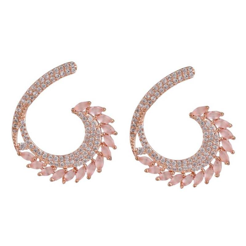 American Diamond Statement Silver Stud Earring for Girls and Women