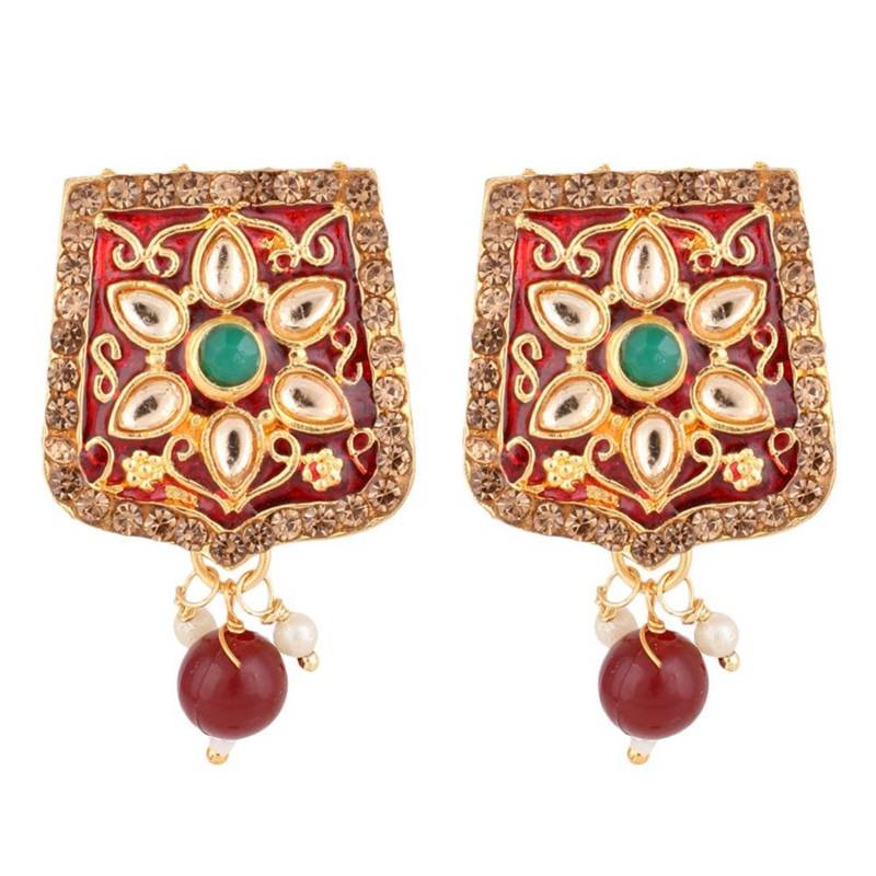 Traditional Gold Plated Kundan and Stone studded Statement Choker with Earrings and Maangtikka for Girls and Women