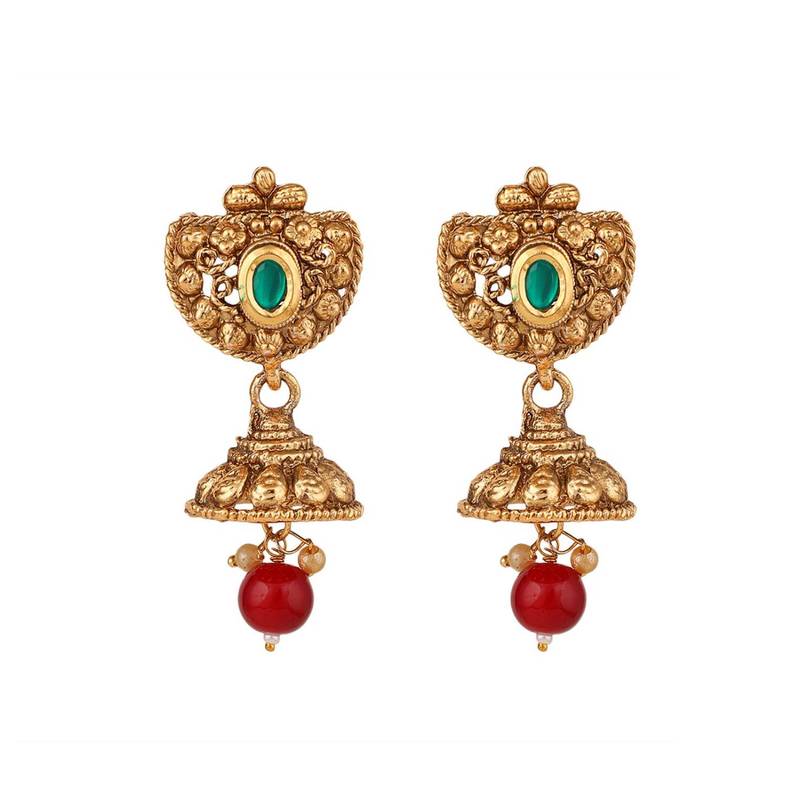 Traditional Gold Plated Intricate Design Long Necklace Set with Stone and Pearl Studded Necklace Set for Girls and Women