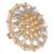 Ethnic Gold Plated Kundan and Pearl Studded Statement Cocktail Ring for Girls and Women