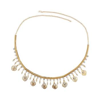 Contemprary Gld plated Shell Design Stone Studded Kamarbandh or Waist for Girls and Women 2