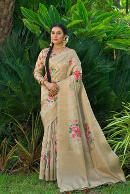YELLOW BEAUTIDUL SILK SAREE  1