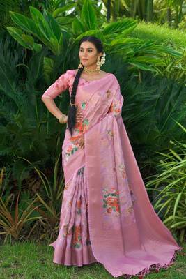 PINK BEAUTIFUL SILK SAREE 1