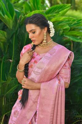 PINK BEAUTIFUL SILK SAREE 2