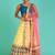 Yellow Pure Silk Sequise work Semi Stitched Lehenga & Unstitched Blouse with Dupatta