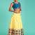 Yellow Pure Silk Sequise work Semi Stitched Lehenga & Unstitched Blouse with Dupatta