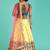 Yellow Pure Silk Sequise work Semi Stitched Lehenga & Unstitched Blouse with Dupatta