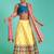 Yellow Pure Silk Sequise work Semi Stitched Lehenga & Unstitched Blouse with Dupatta