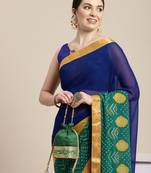 Soft Georgette Saree With Lace Border  With Blouse