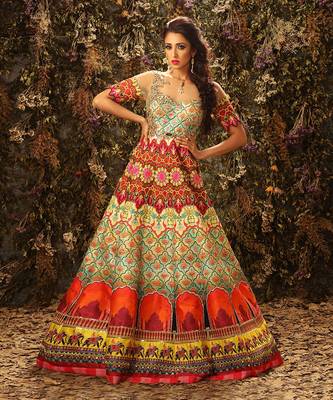 Multi Colour Taj Mahal Anarkali 1