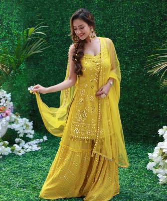 Yellow Sunshine Kurta Sharara 1
