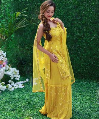 Yellow Sunshine Kurta Sharara 2