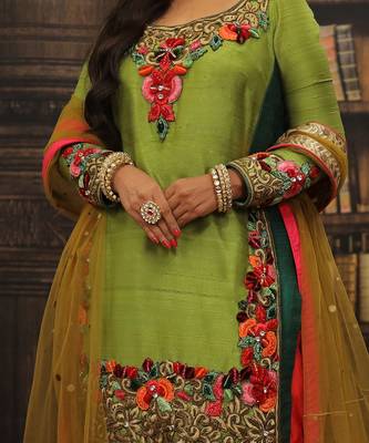 Green And Pink Punjabi Patyala 3