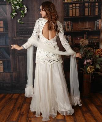 White Kurti Plazzo 3