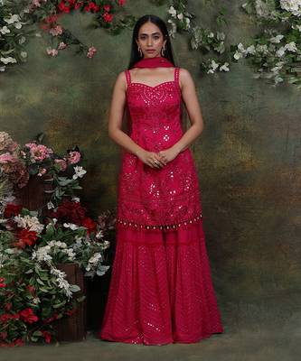 Pink Kurta Sharara 1