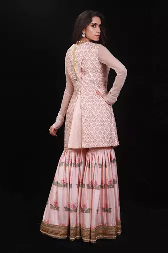 Pink Sharara Set