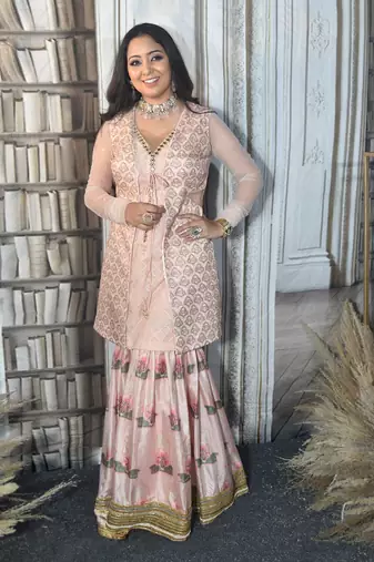 Pink Sharara Set