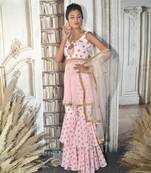 Pink Sylvan Sharara Set