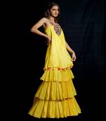 Yellow  Phoolon Ki Haldi Sharara Set