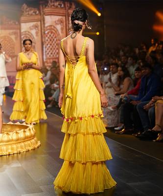 Yellow  Phoolon Ki Haldi Sharara Set 5