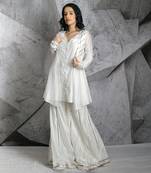 Ivory Gota Jacket Set