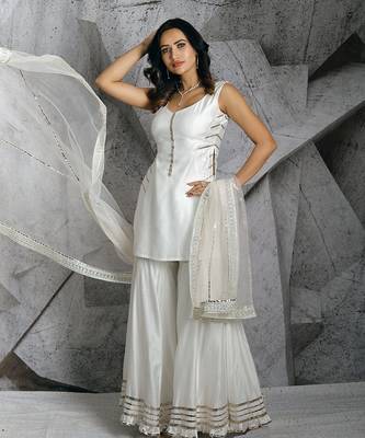 Ivory   Gota Sharara Set 1
