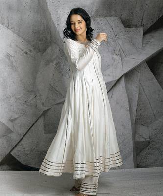 Ivory Gota Ivory Anarkali Set 1