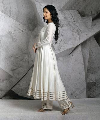 Ivory Gota Ivory Anarkali Set 2