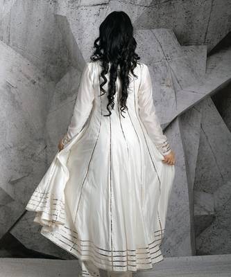 Ivory Gota Ivory Anarkali Set 3