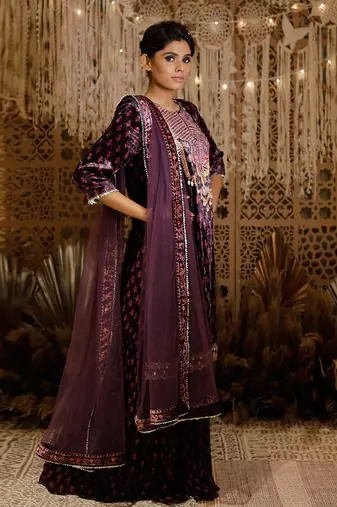 Purple Chanel Kurta Set