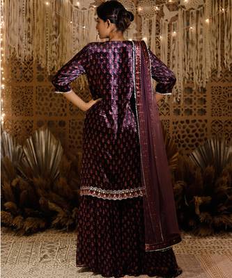 Purple Chanel Kurta Set 3