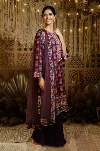 Purple Kurta Set
