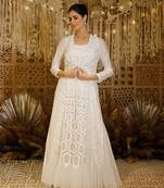 Ivory Hexagon Jacket Set