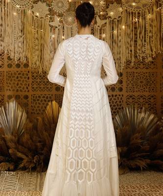 Ivory Hexagon Jacket Set 3