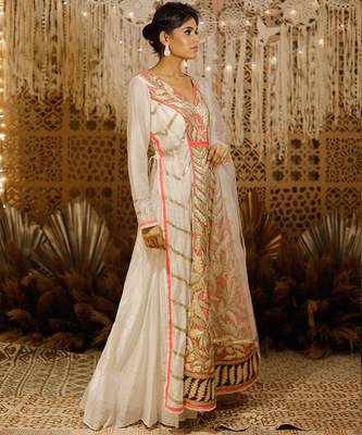 Ivory Pink Gota Anarkali 2