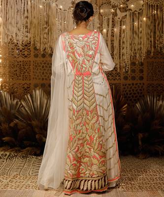 Ivory Pink Gota Anarkali 3
